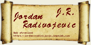 Jordan Radivojević vizit kartica